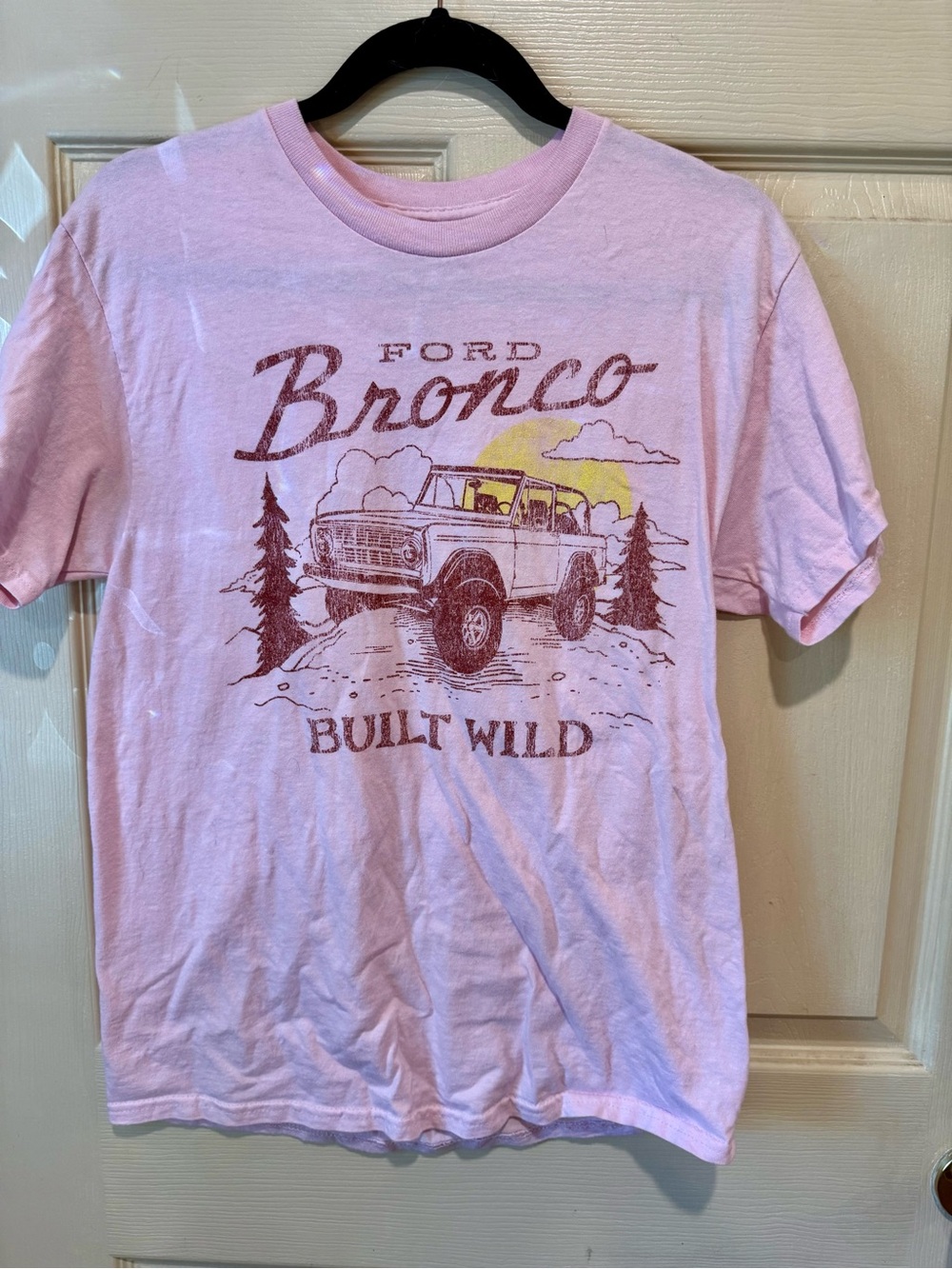 Ford Bronco Crewneck Tee - Light Pink